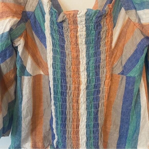 NY & Company Linen blend striped summer top size medium - Picture 9 of 9